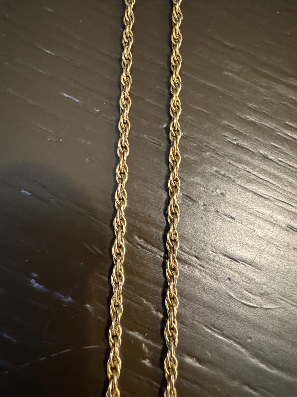 14k Gold Rope Chain Necklace - Picture 3 of 5